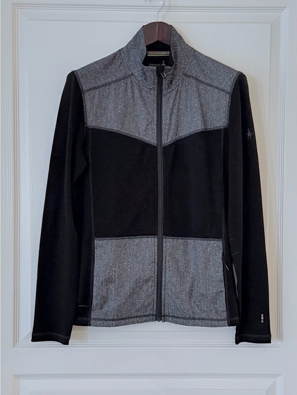 Smartwool Men's Black and Gray Lightweight Full-Zip Shirt Jacket